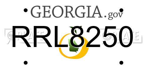 RRL8250 Georgia License Plate