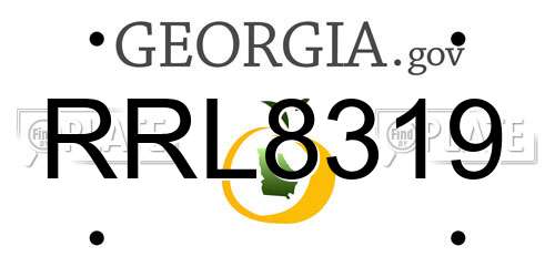 RRL8319 Georgia License Plate