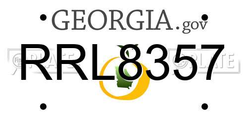 RRL8357 Georgia License Plate