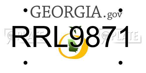 RRL9871 Georgia License Plate