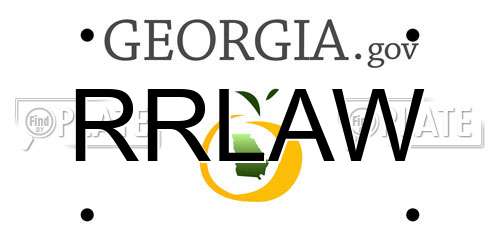 RRLAW Georgia License Plate