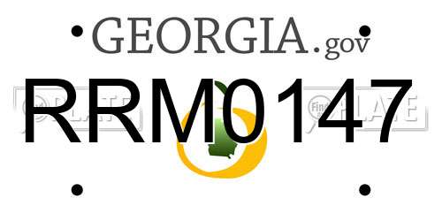 RRM0147 Georgia License Plate