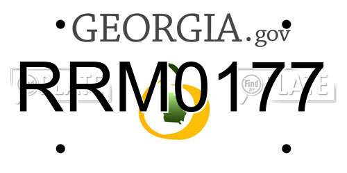 RRM0177 Georgia License Plate