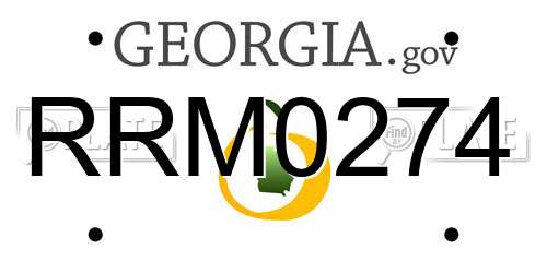 RRM0274 Georgia License Plate