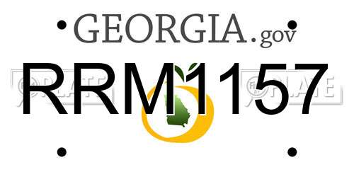 RRM1157 Georgia License Plate