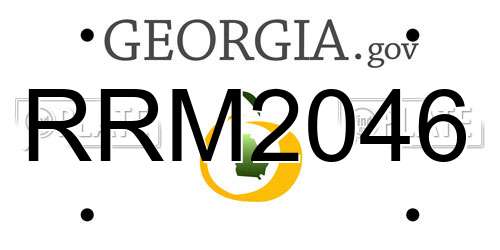 RRM2046 Georgia License Plate