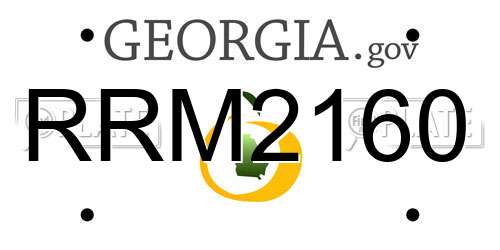 RRM2160 Georgia License Plate