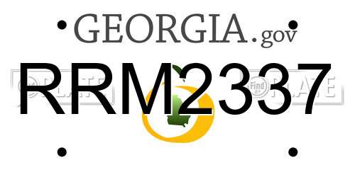 RRM2337 Georgia License Plate