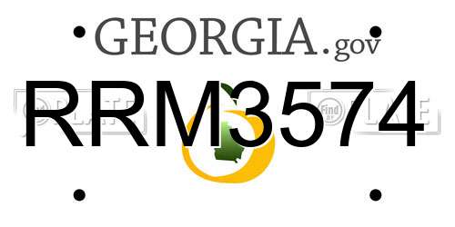 RRM3574 Georgia License Plate