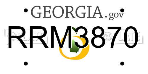 RRM3870 Georgia License Plate