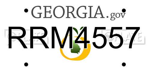 RRM4557 Georgia License Plate