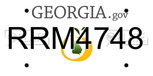 RRM4748 Georgia License Plate