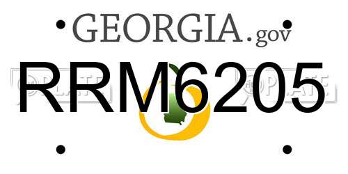 RRM6205 Georgia License Plate