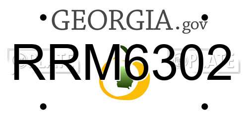RRM6302 Georgia License Plate