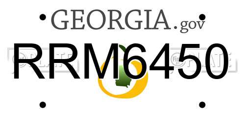 RRM6450 Georgia License Plate