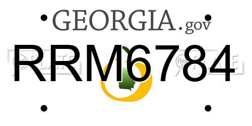 RRM6784 Georgia License Plate
