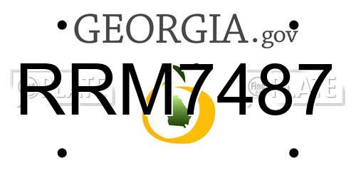 RRM7487 Georgia License Plate