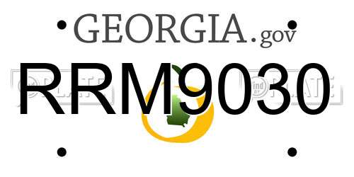 RRM9030 Georgia License Plate