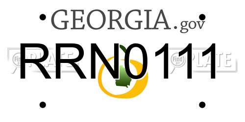 RRN0111 Georgia License Plate