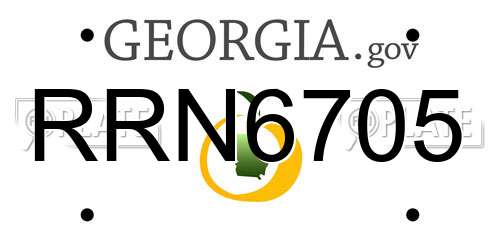 RRN6705 Georgia License Plate