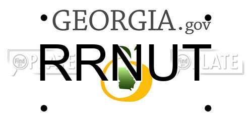 RRNUT Georgia License Plate