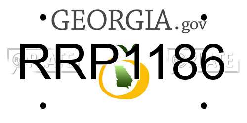 RRP1186 Georgia License Plate