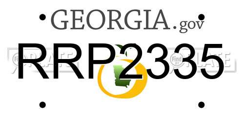 RRP2335 Georgia License Plate
