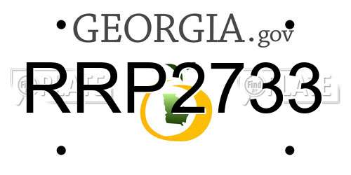 RRP2733 Georgia License Plate