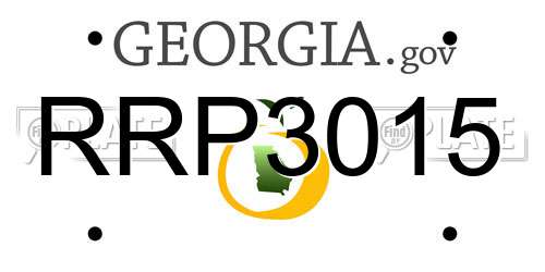 RRP3015 Georgia License Plate