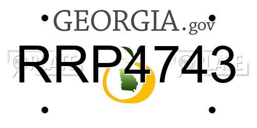RRP4743 Georgia License Plate