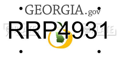 RRP4931 Georgia License Plate