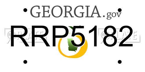 RRP5182 Georgia License Plate