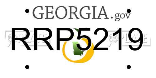 RRP5219 Georgia License Plate