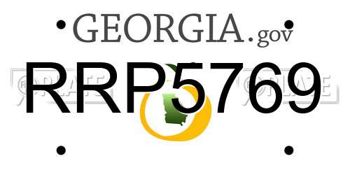 RRP5769 Georgia License Plate