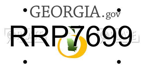 RRP7699 Georgia License Plate