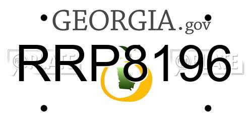 RRP8196 Georgia License Plate