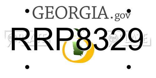 RRP8329 Georgia License Plate