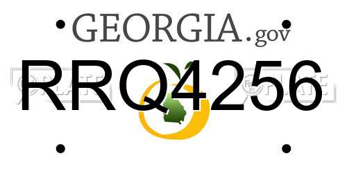 RRQ4256 Georgia License Plate