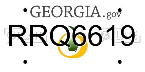 RRQ6619 Georgia License Plate