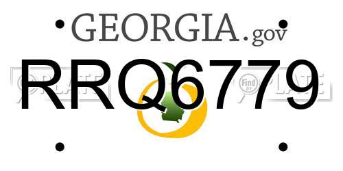 RRQ6779 Georgia License Plate