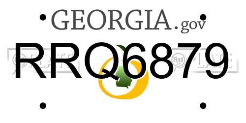 RRQ6879 Georgia License Plate
