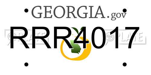 RRR4017 Georgia License Plate