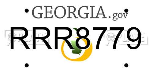 RRR8779 Georgia License Plate