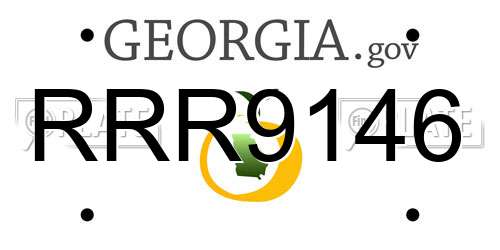 RRR9146 Georgia License Plate