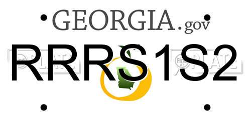 RRRS1S2 Georgia License Plate
