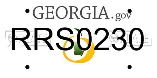 RRS0230 Georgia License Plate