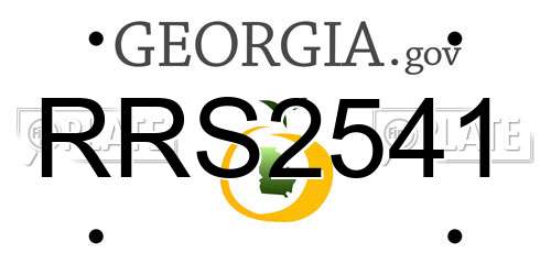 RRS2541 Georgia License Plate
