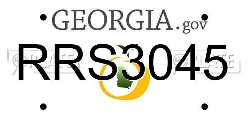 RRS3045 Georgia License Plate