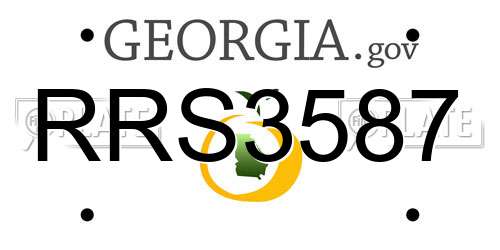 RRS3587 Georgia License Plate