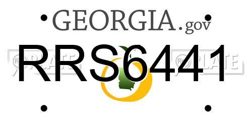 RRS6441 Georgia License Plate